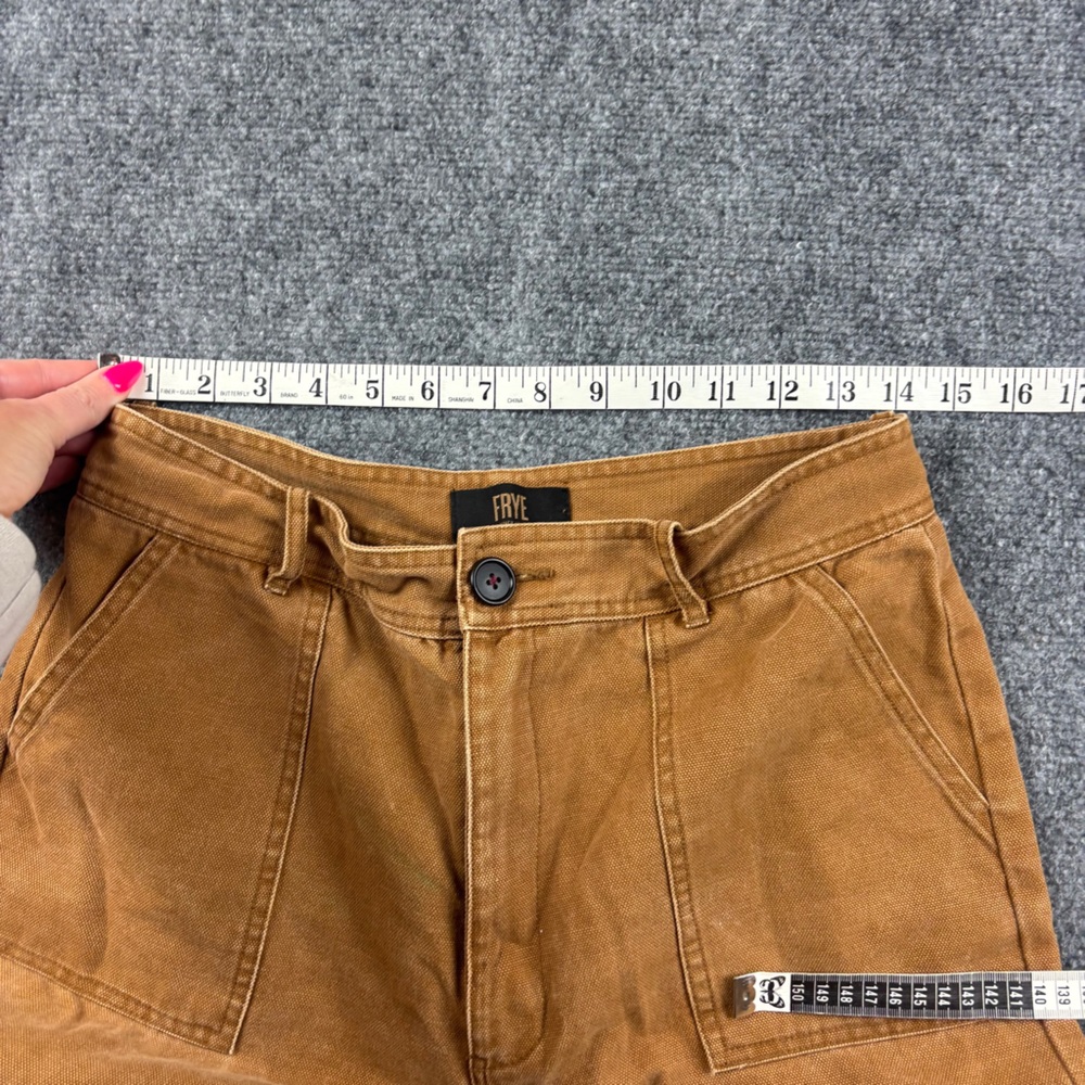 FRYE Women’s Camber Camel colored Canvas Wide Leg Pants size: 29 - Picture 6 of 13